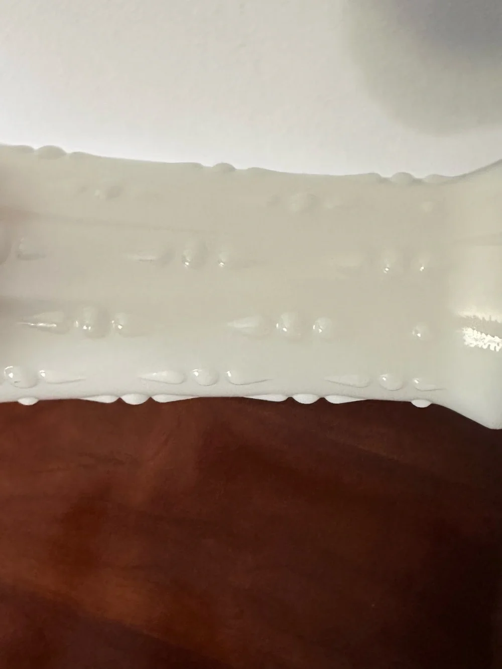 White Decorative Milk Glass Vase - Home Accents